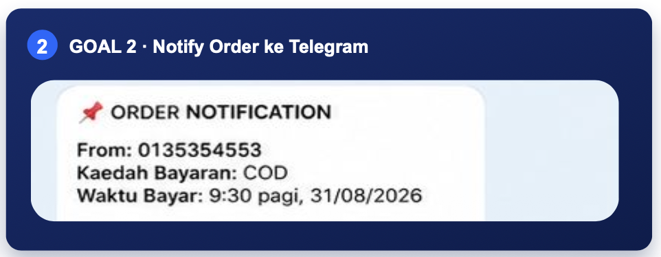 Notify order ke Telegram